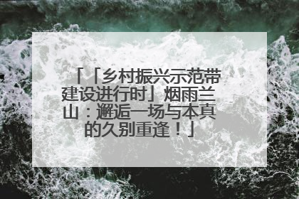 「乡村振兴示范带建设进行时」烟雨兰山：邂逅一场与本真的久别重逢！