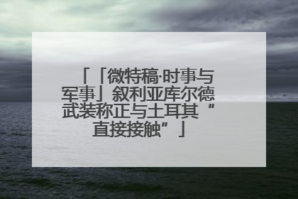 「微特稿·时事与军事」叙利亚库尔德武装称正与土耳其“直接接触”