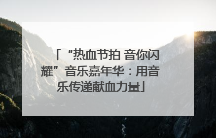 “热血节拍 音你闪耀”音乐嘉年华：用音乐传递献血力量
