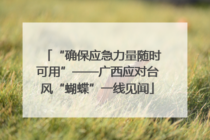 “确保应急力量随时可用”——广西应对台风“蝴蝶”一线见闻