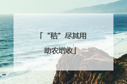 “秸”尽其用 助农增收