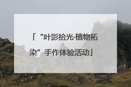 “叶影拾光·植物拓染”手作体验活动