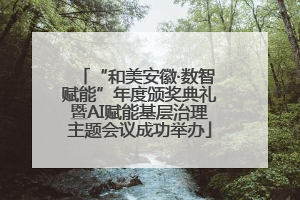 “和美安徽·数智赋能”年度颁奖典礼暨AI赋能基层治理主题会议成功举办
