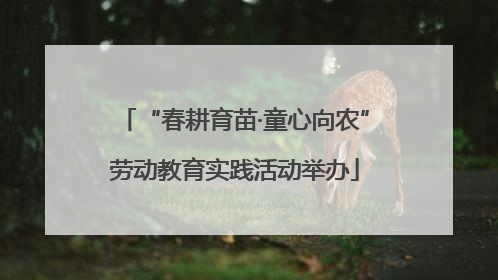 “春耕育苗·童心向农”劳动教育实践活动举办