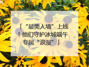 “最美人墙”上线！他们守护冰城端午专属“浪漫”