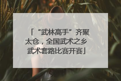 “武林高手”齐聚太仓，全国武术之乡武术套路比赛开赛
