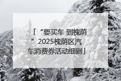 “要买车 到槐荫”2025槐荫区汽车消费券活动细则
