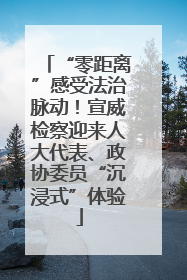 “零距离”感受法治脉动！宣威检察迎来人大代表、政协委员“沉浸式”体验