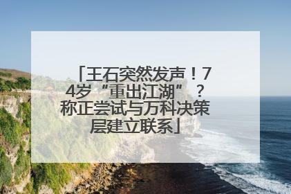 王石突然发声！74岁“重出江湖”？称正尝试与万科决策层建立联系