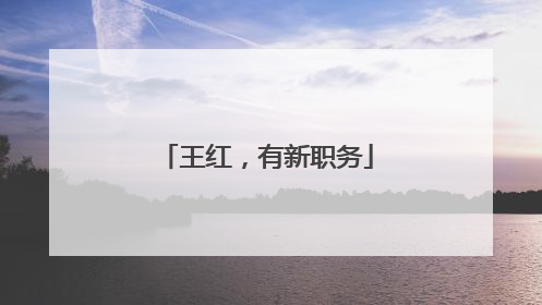 王红，有新职务