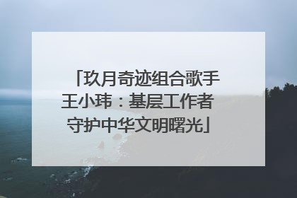 玖月奇迹组合歌手王小玮：基层工作者守护中华文明曙光