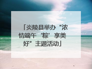 炎陵县举办“浓情端午‘粽’享美好”主题活动