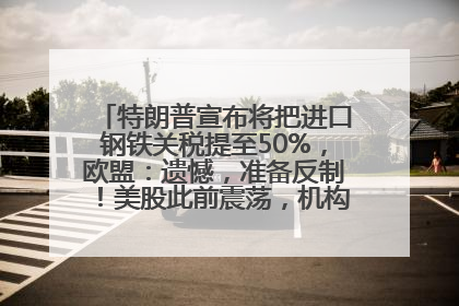 特朗普宣布将把进口钢铁关税提至50%，欧盟：遗憾，准备反制！美股此前震荡，机构：美元正进入熊市