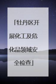 牡丹区开展化工及危化品领域安全检查