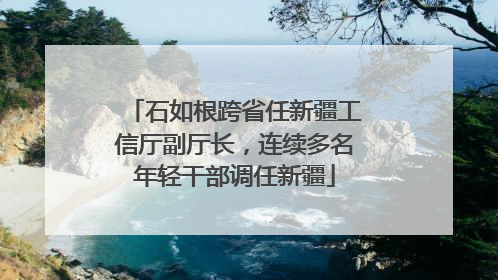 石如根跨省任新疆工信厅副厅长，连续多名年轻干部调任新疆