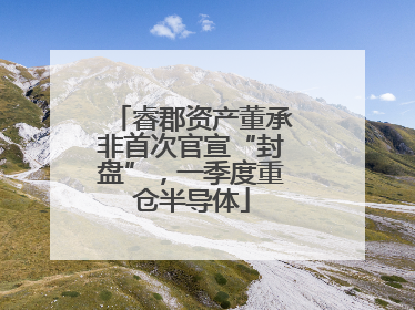 睿郡资产董承非首次官宣“封盘”，一季度重仓半导体