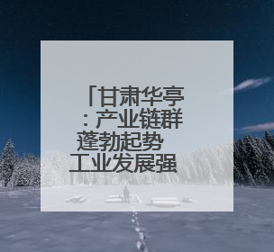 甘肃华亭：产业链群蓬勃起势 工业发展强劲有力