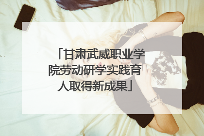 甘肃武威职业学院劳动研学实践育人取得新成果