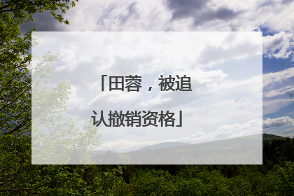 田蓉，被追认撤销资格