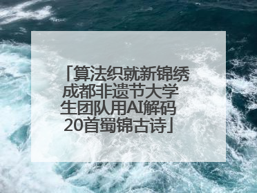 算法织就新锦绣 成都非遗节大学生团队用AI解码20首蜀锦古诗
