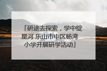 研途去探索，学中绽星河 乐山市中区杨湾小学开展研学活动