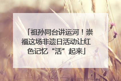 祖孙同台讲运河！崇福这场非遗日活动让红色记忆“活”起来