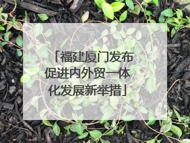 福建厦门发布促进内外贸一体化发展新举措