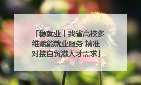 稳就业丨我省高校多维赋能就业服务 精准对接自贸港人才需求