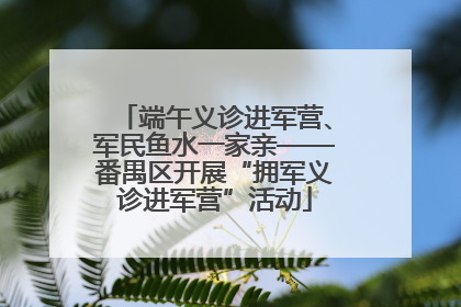 端午义诊进军营、军民鱼水一家亲——番禺区开展“拥军义诊进军营”活动