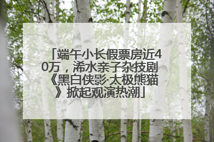 端午小长假票房近40万，浠水亲子杂技剧《黑白侠影·太极熊猫》掀起观演热潮