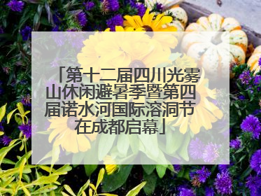 第十二届四川光雾山休闲避暑季暨第四届诺水河国际溶洞节在成都启幕