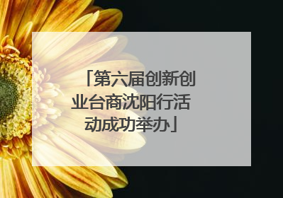 第六届创新创业台商沈阳行活动成功举办