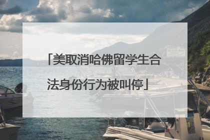 美取消哈佛留学生合法身份行为被叫停