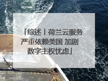 综述丨荷兰云服务严重依赖美国 加剧数字主权忧虑