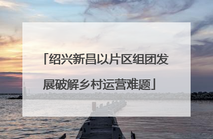 绍兴新昌以片区组团发展破解乡村运营难题