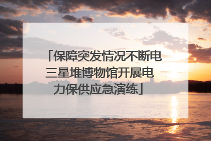 保障突发情况不断电 三星堆博物馆开展电力保供应急演练