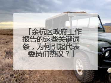 余杭区政府工作报告的这些关键词条，为何引起代表委员们热议？