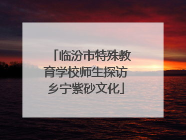 临汾市特殊教育学校师生探访乡宁紫砂文化