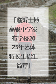 临沂士博高级中学发布学校2025年艺体特长生招生简章