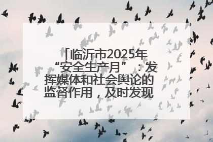 临沂市2025年“安全生产月”：发挥媒体和社会舆论的监督作用，及时发现并消除安全隐患