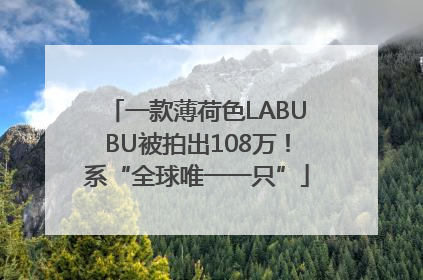 一款薄荷色LABUBU被拍出108万！系“全球唯一一只”