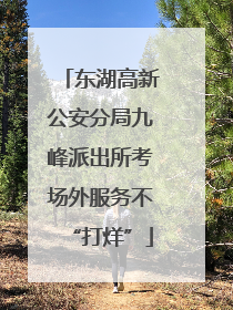 东湖高新公安分局九峰派出所考场外服务不“打烊”