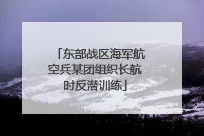 东部战区海军航空兵某团组织长航时反潜训练