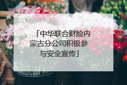 中华联合财险内蒙古分公司积极参与安全宣传