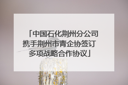 中国石化荆州分公司携手荆州市青企协签订多项战略合作协议