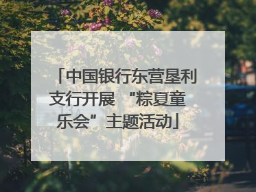 中国银行东营垦利支行开展 “粽夏童乐会”主题活动