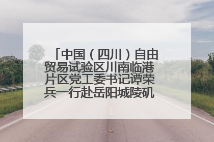 中国（四川）自由贸易试验区川南临港片区党工委书记谭荣兵一行赴岳阳城陵矶综保区考察