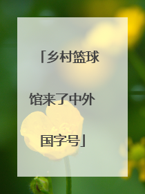 乡村篮球馆来了中外国字号