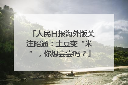 人民日报海外版关注昭通：土豆变“米”，你想尝尝吗？