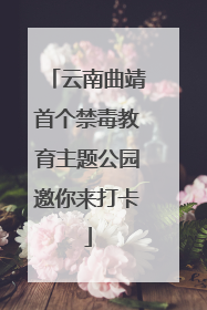云南曲靖首个禁毒教育主题公园邀你来打卡